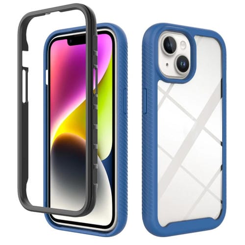Para iPhone 15 Starry Sky Funda para Teléfono de PC Transparente de TPU a Prueba de Golpes de Color Sólido (Azul Oscuro) - MOVILSTORE