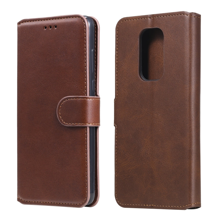 Para Motorola Moto G9 Play Classic Calf Texture PU + TPU Funda de cuero con tapa horizontal, con soporte, ranuras para tarjetas y billetera (marrón)