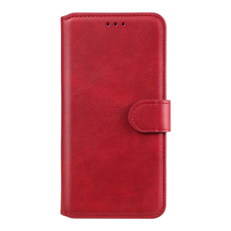 Para Motorola Moto G9 Plus Classic Calf Texture PU + TPU Funda de cuero con tapa horizontal, con soporte, ranuras para tarjetas y billetera (rojo)