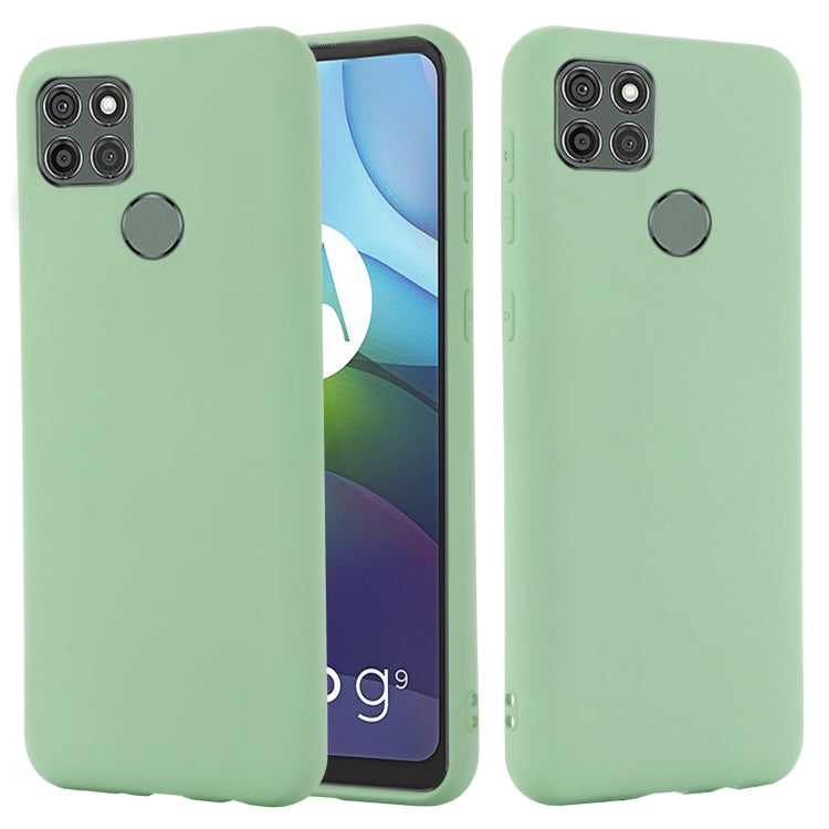 Para Motorola Moto G9 Power Pure Color Liquid Silicone Funda de cobertura total a prueba de golpes (verde)