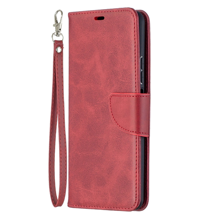 Para Huawei P Smart 2021 / Y7A Retro Cordero Textura Color Pure Horizontal Flip PU Funda de cuero con soporte y ranuras para tarjetas y Filtera (rojo)