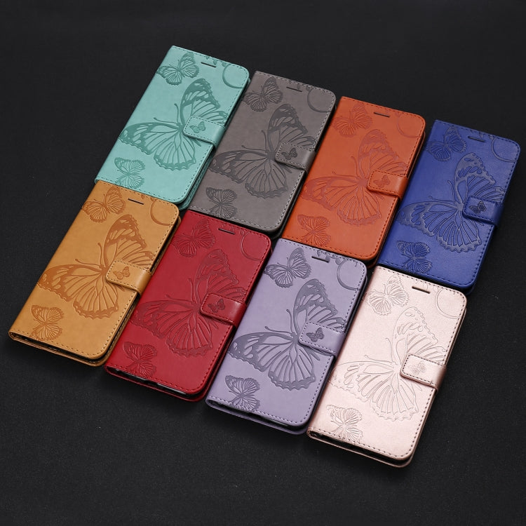 For Sony Xperia5 II 3D Butterflies Embossing Pattern Horizontal Flip Leather Case with Holder & Card Slot & Wallet(Grey)