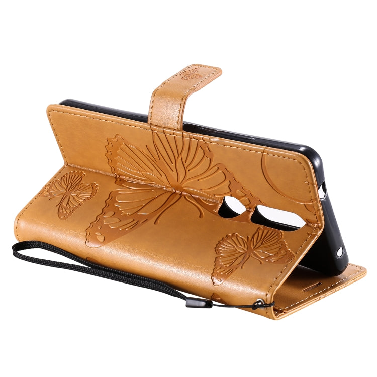 Para Nokia 2.4 3D Mariposas Patrón de relieve Funda de cuero con tapa horizontal con soporte, ranura para tarjeta y billetera