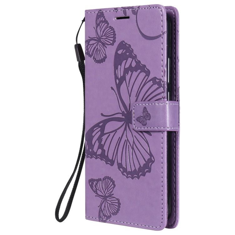 Para Nokia 3.4 Estuche de cuero con tapa horizontal con estampado de mariposas 3D con soporte, ranura para tarjeta y billetera