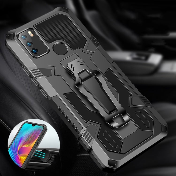 Para Infinix Note7 Lite / Hot 9 Máquina Armor Warrior Aftersproof PC + TPU Funda protectora (café)