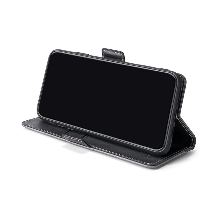 Estuche de Cuero Samsung Galaxy A11 Versión UE Tapa Horizontal Soporte Ranuras Tarjetas (Negro)
