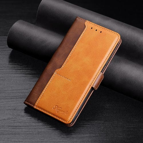 Estuche de Cuero Samsung Galaxy A71 5G Tapa Horizontal Soporte Ranuras Tarjetas Billetera (Marrón)
