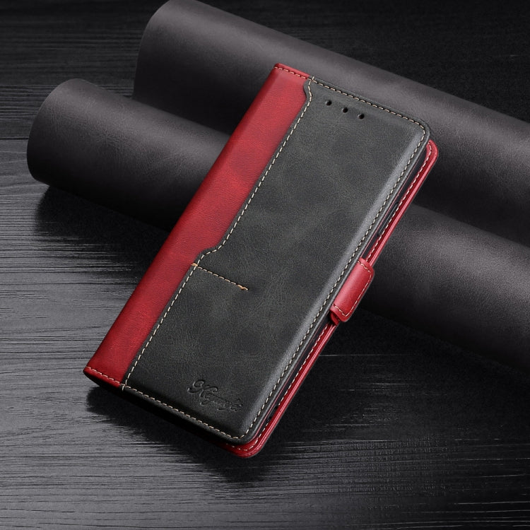 Estuche de Cuero para Samsung Galaxy Note10 + con Tapa Horizontal, Hebilla Lateral, Soporte, Ranuras para Tarjetas y Billetera (Rojo)