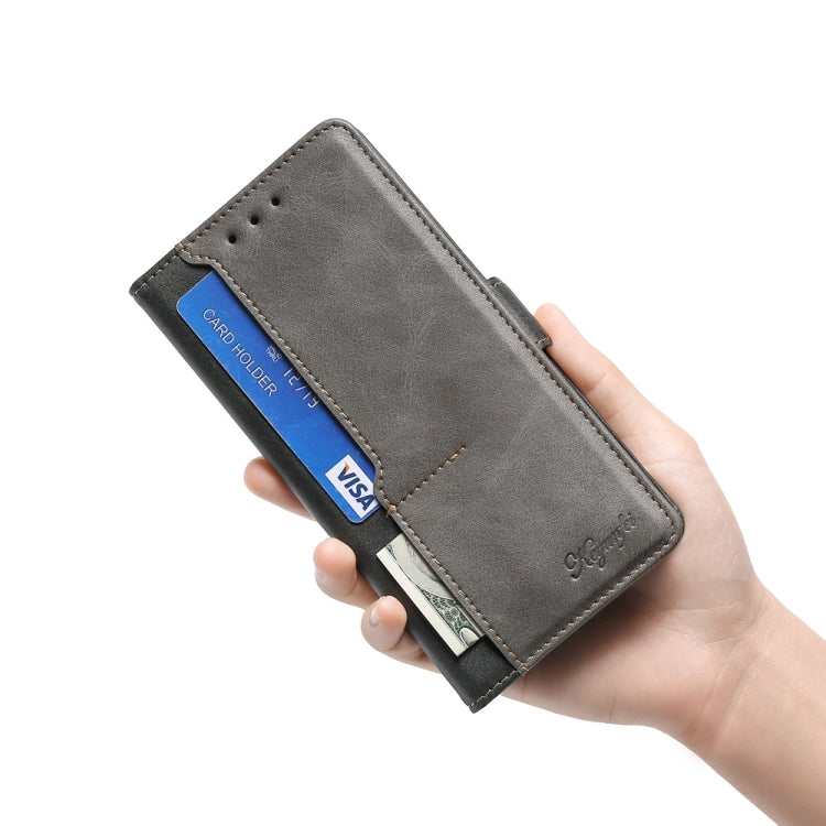 Estuche de Cuero para Samsung Galaxy S8 con Tapa Horizontal, Hebilla Lateral, Soporte, Ranuras para Tarjetas y Billetera (Negro)