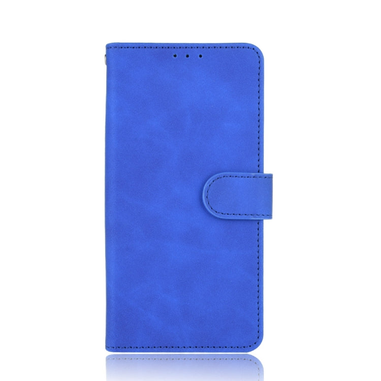 Para Motorola Moto E7 Potencia Color Sólido Siente Siente Hebilla Magnética Horizontal Flip Becerra Textura PU Funda de cuero con soporte y ranuras para tarjetas (Azul)