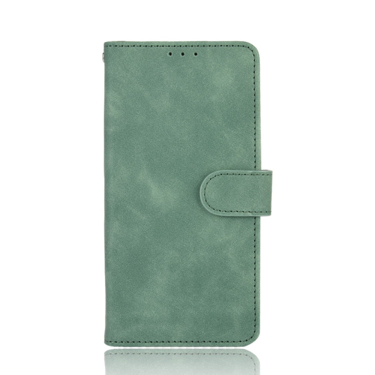 Para Motorola Moto E7 Power Color Sólido Siente Siente Hebilla Magnética Horizontal Flip Becerra Textura PU Funda de cuero con soporte y ranuras para tarjetas (绿色)