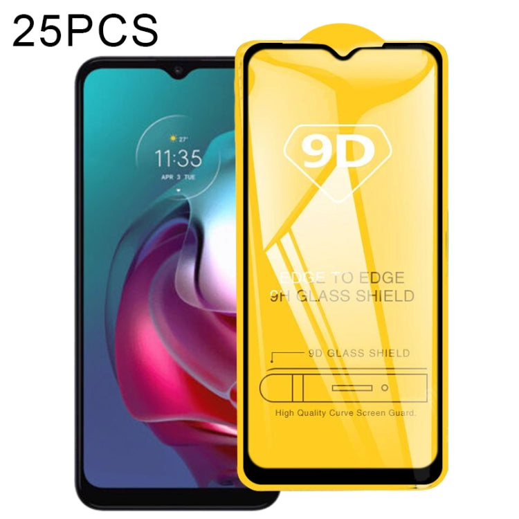 Para Motorola Moto G30 25 PCS 9D PEQUEÑA COMPLETA Pantalla completa Película de vidrio templado