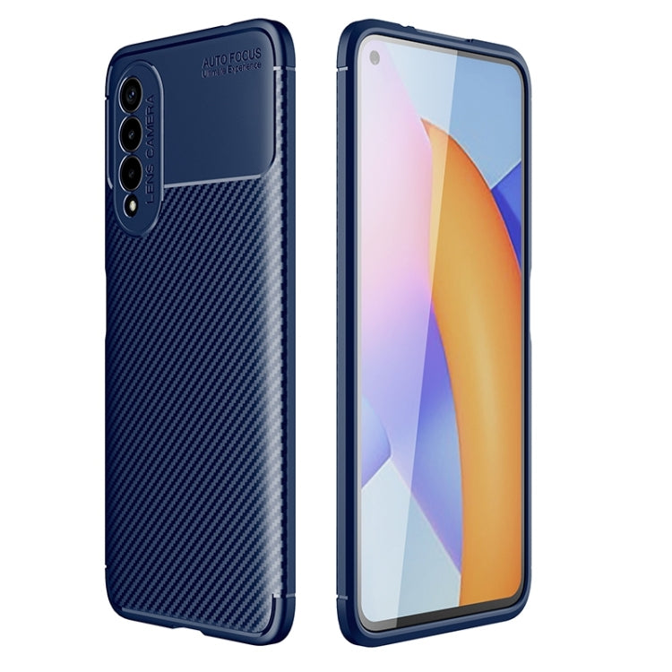 Para honrar X20 SE Carbon Fiber Texture TPU a prueba de golpes (Azul)