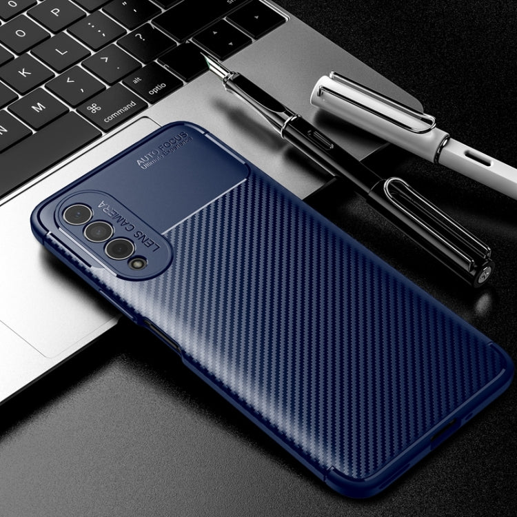 Para honrar X20 SE Carbon Fiber Texture TPU a prueba de golpes (Azul)