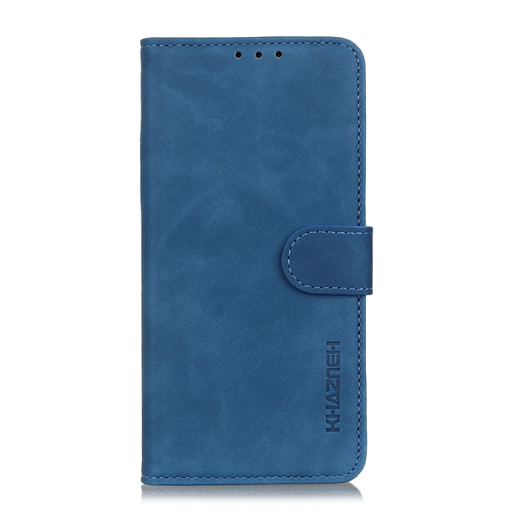 Para Google Pixel 6 Khazneh Retro Texture PU + TPU Funda de cuero Horizontal Flip con soporte y tragamonedas y billetera (azul)