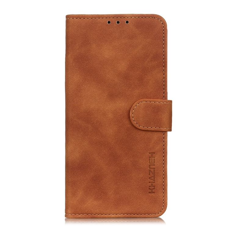 Para Google Pixel 6 Khazneh Retro Texture PU + TPU Funda de cuero de flip horizontal con soporte y tragamonedas y billetera (marrón)
