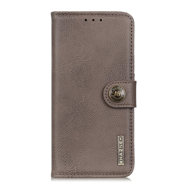 Para Google Pixel 6 Khazneh Cowhide Texture Horizontal Flip Funda de cuero con soporte y tragamonedas y billetera (caqui)