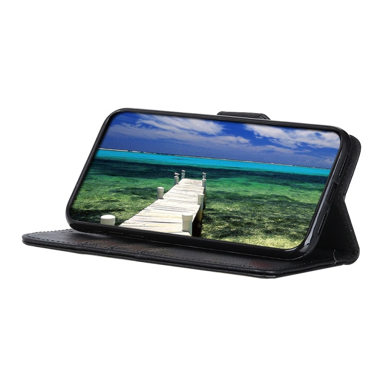 Para Google Pixel 6 Pro Khazneh Texture Cow Horizontal Flip Funda de cuero con soporte y tragamonedas y billetera (Negro)