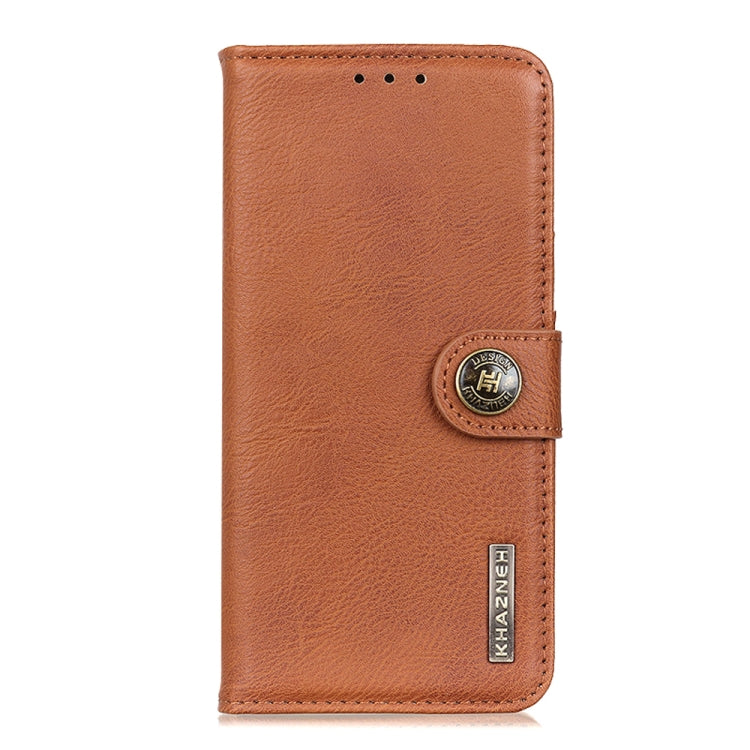 Para Google Pixel 6 Pro Khazneh Cowhide Texture Horizontal Flip Funda de cuero con soporte y tragamonedas y billetera (Marrón)