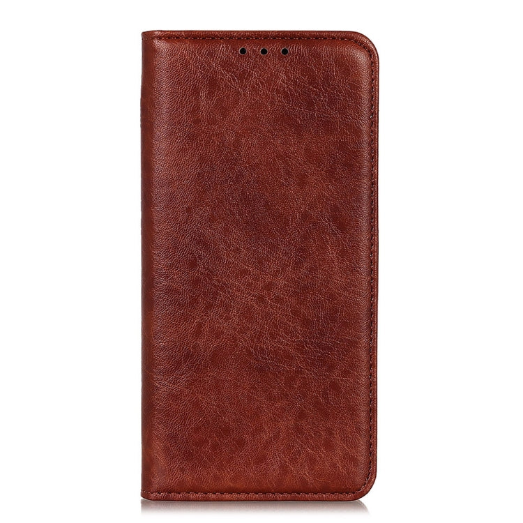 Para Google Pixel 6 Pro Magnetic Crazy Horse Texture Horizontal Flip Funda de cuero con soporte y ranuras para tarjetas y billetera (marrón)