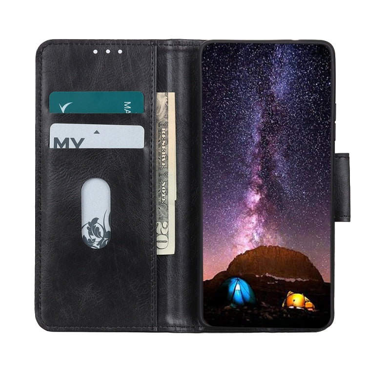 Para Google Pixel 6 Mirren Crazy Horse Texture Horizontal Flip Funda de cuero con soporte y tragamonedas y billetera (Negro)