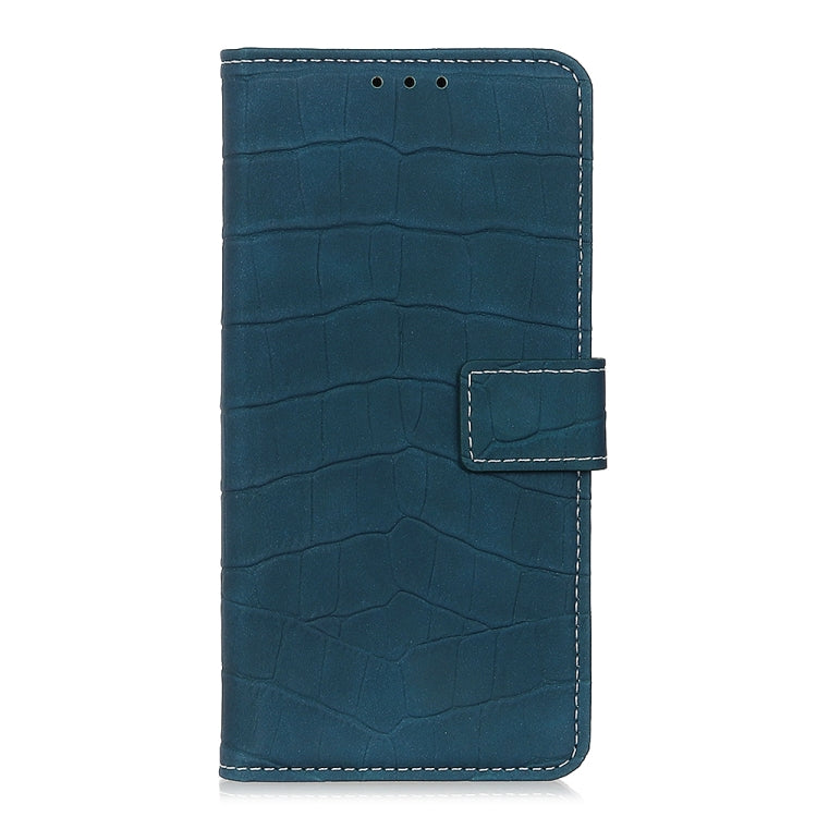 Para Google Pixel 6 Textura de cocodrilo Funda de cuero Horizontal Flip con soporte y ranuras para tarjetas y marco de fotos y billetera (verde oscuro)