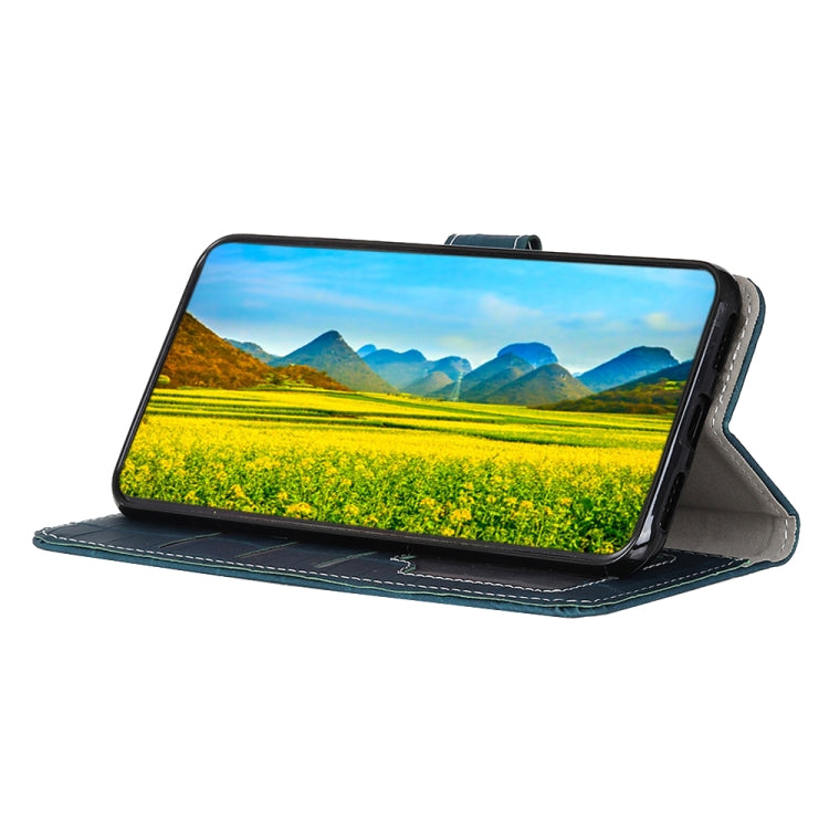 Para Google Pixel 6 Textura de cocodrilo Funda de cuero Horizontal Flip con soporte y ranuras para tarjetas y marco de fotos y billetera (verde oscuro)