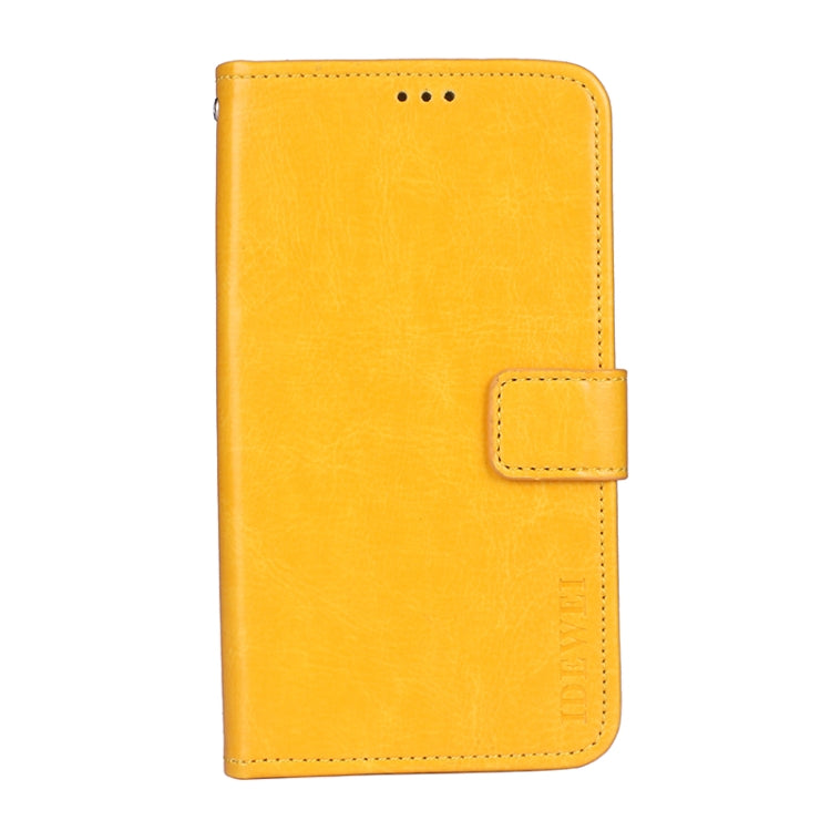 Para honrar 50 Idewei Crazy Horse Texture Horizontal Flip Funda de cuero con soporte y tragamonedas y billetera (amarillo)