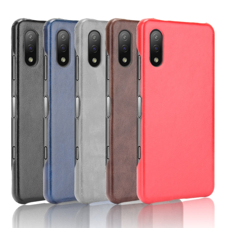 Para Sony Xperia Ace II a prueba de golpes Litchi Texture PC + Case (gris)