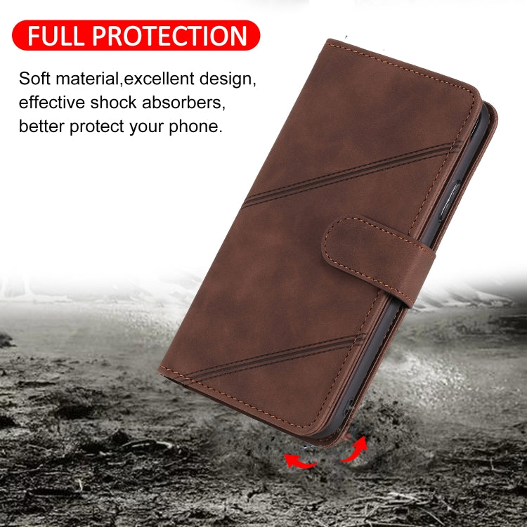 Para Huawei P40 PRO Siente la piel de la piel Funda de cuero Horizontal Flip PU con soporte y tragamonedas de tarjetas múltiples y billetera y lanyard y marco de fotos (marrón)