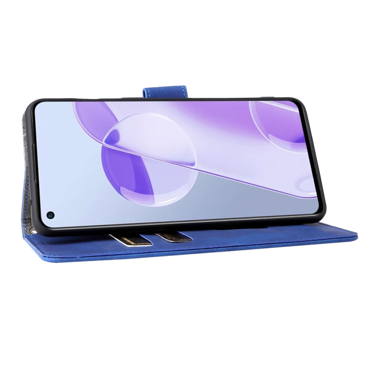 Funda para OnePlus 9Rt 5G con Hebilla Magnética y Textura de Piel PU (Azul)