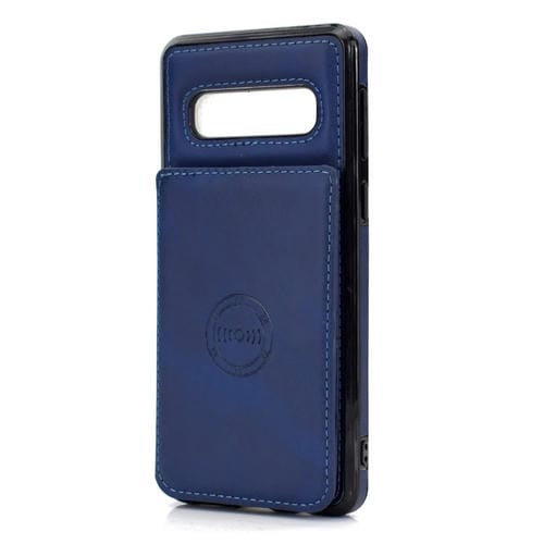 Funda para Samsung Galaxy S10 Calva Textura Magnética Bolsa de Tarjeta PU (Azul)