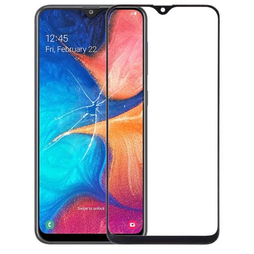 Ecrã Frontal Samsung Galaxy A10e/A20e Lente Vidro Exterior com Adesivo OCA Transparente