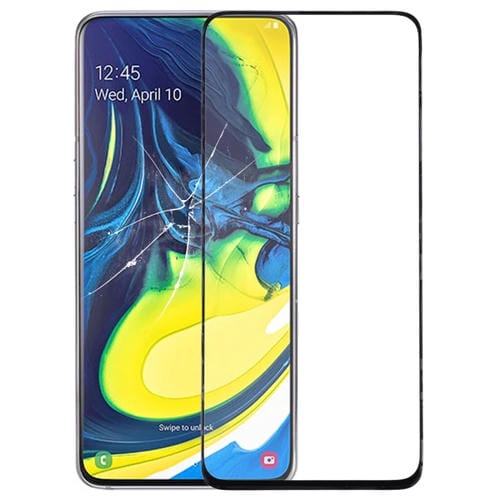 Ecrã Frontal Samsung Galaxy A80/A90 Lente de Vidro Exterior com Adesivo OCA Transparente