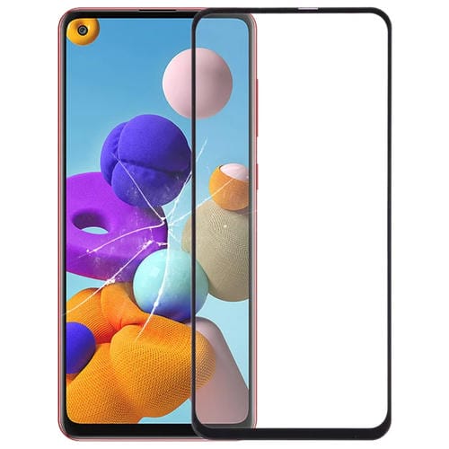 Frontbildschirm Samsung Galaxy A21S Glaslinse außen mit Klebstoff OCA (Transparent)