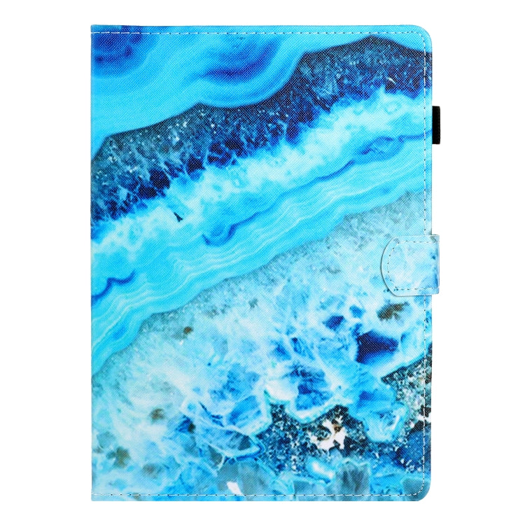 Caja de Tablet Samsung Galaxy Tab A8 10.5 (2021) Cuero Costura (Mármol Azul)