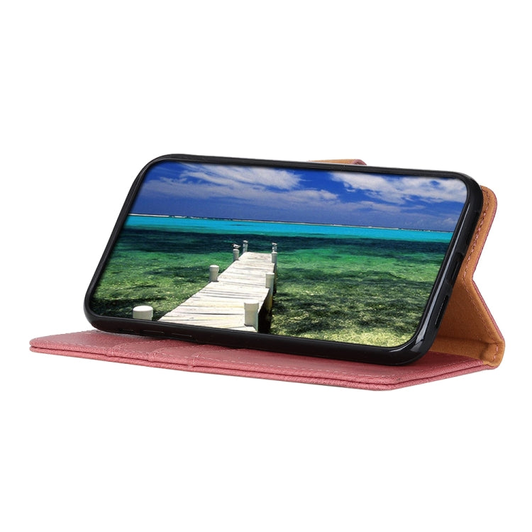 Para Samsung Galaxy M23 / F23 Khazneh Cowhide Texture Horizontal Flip Custate Funda (rosa)