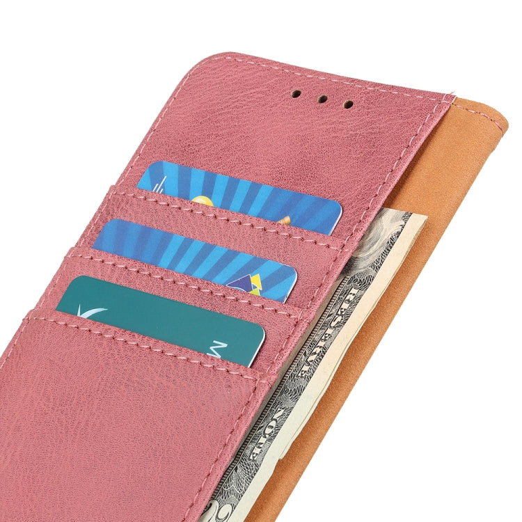 Para Samsung Galaxy M23 / F23 Khazneh Cowhide Texture Horizontal Flip Custate Funda (rosa)