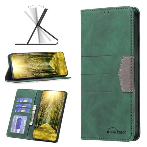 Para Sony Xperia 1 III Case de teléfono de cuero de empalme magnético (verde)