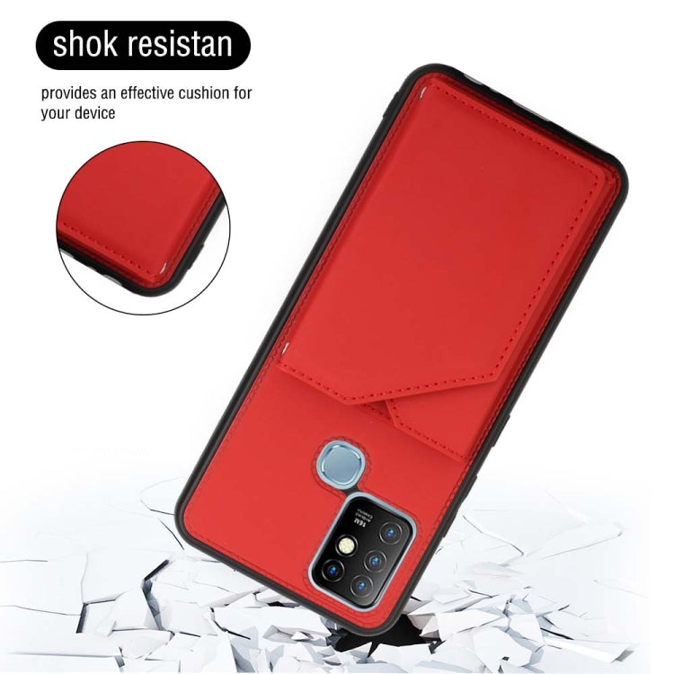 Para infinix hot 10 skin sentfre PU + TPU + PC Phase Case (rojo)