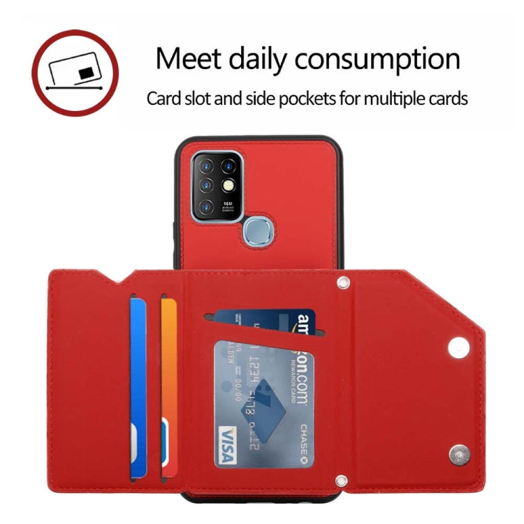 Para infinix hot 10 skin sentfre PU + TPU + PC Phase Case (rojo)