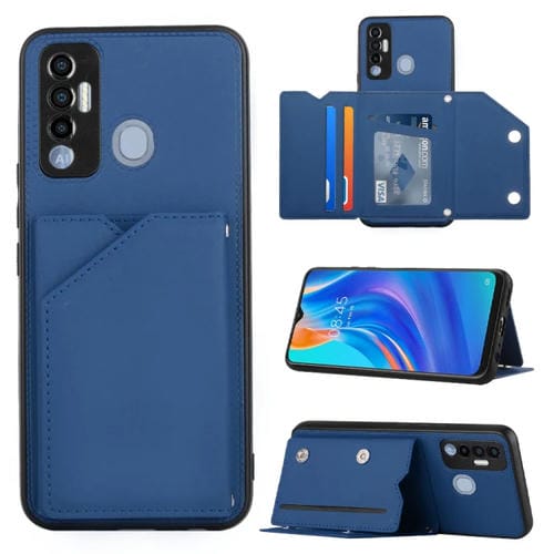 Para Tecno Spark 7p Skin Feel PU + TPU + PC Case de teléfono (azul)