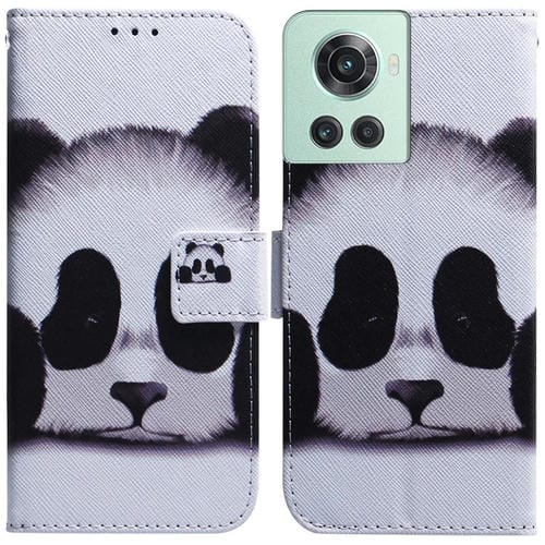Caja de Cuero Dibujo para OnePlus 10R / Ace (Panda)