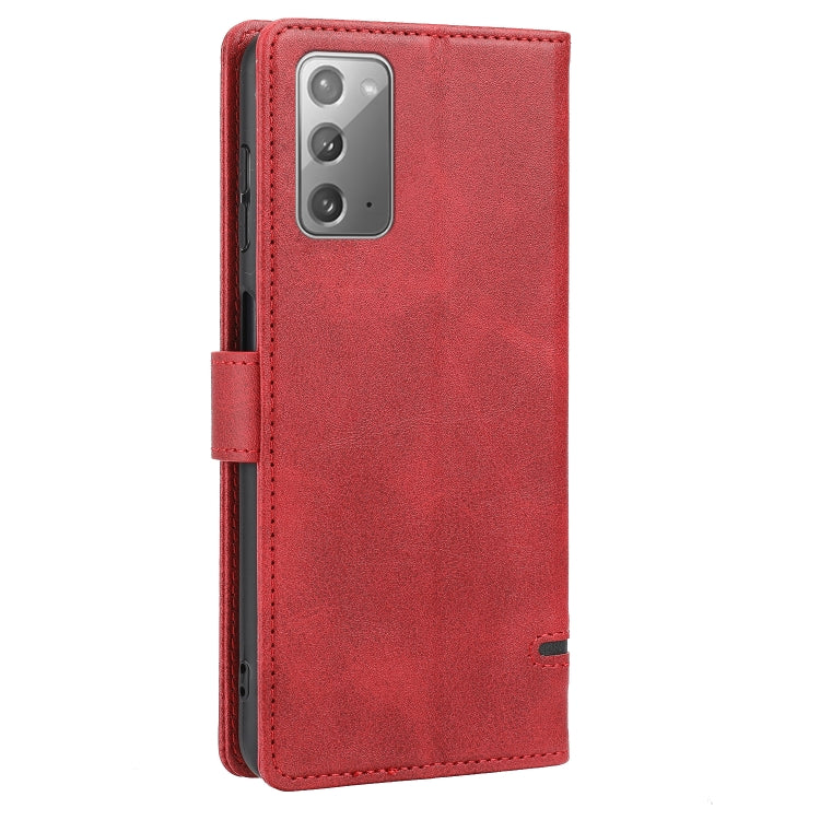 Para Samsung Galaxy Note20 Classic Wallet Flip Leather Case (rojo)