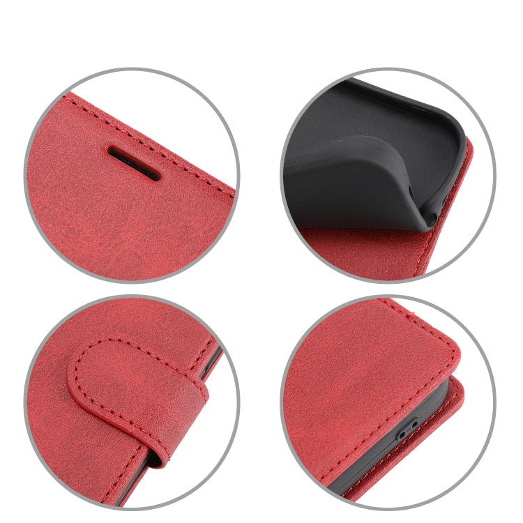 Para Samsung Galaxy Note20 Classic Wallet Flip Leather Case (rojo)