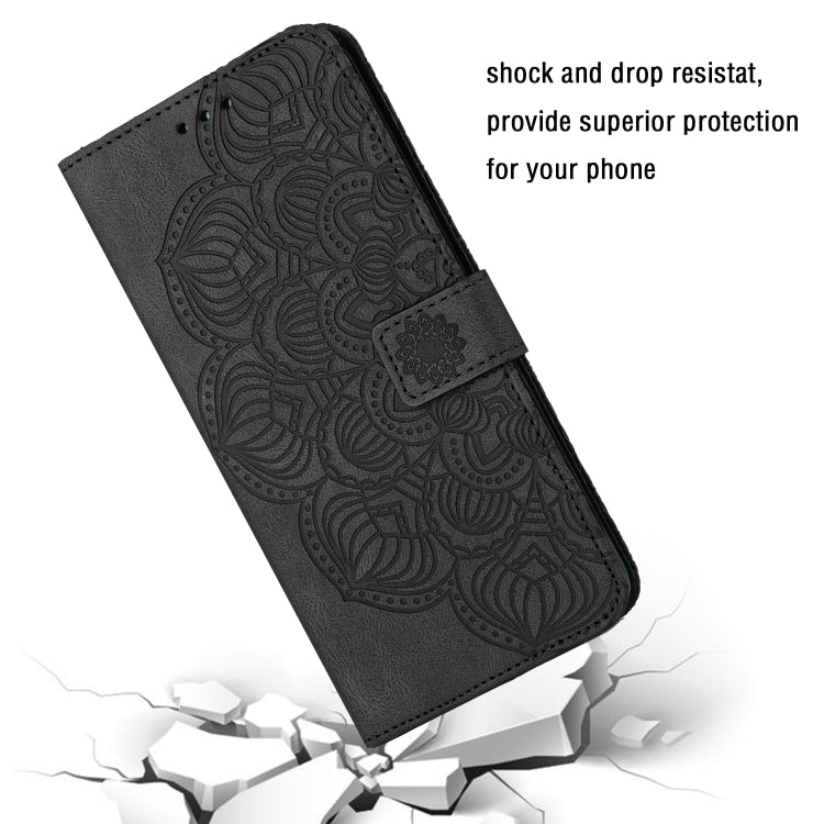 Para Samsung Galaxy A13 5G Mandala Flip Flip Leather Case (negro)
