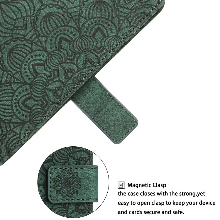 Para Samsung Galaxy A32 5G Mandala Flip Flip Leather Case (verde)