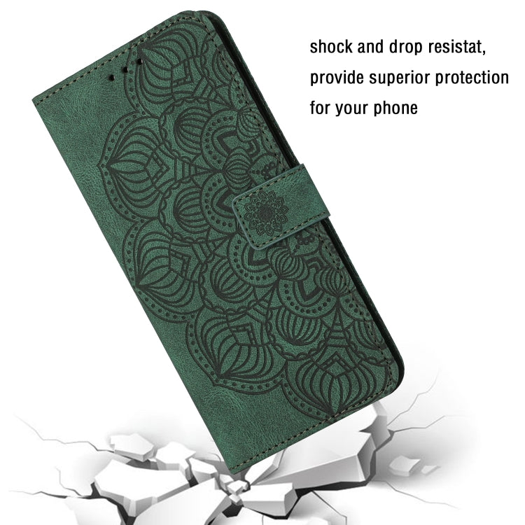 Para Samsung Galaxy A70 Mandala Flip Flip Leather Case (verde)