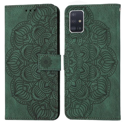 Para Samsung Galaxy A71 4G Mandala Flip Flip Leather Case (verde)