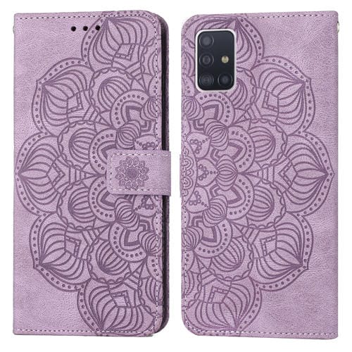 Para Samsung Galaxy A71 4G Mandala Flip Flip Leather Case (púrpura)